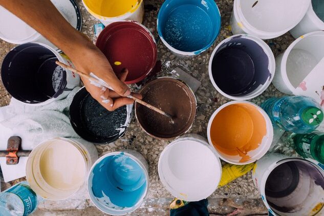 an artist creates